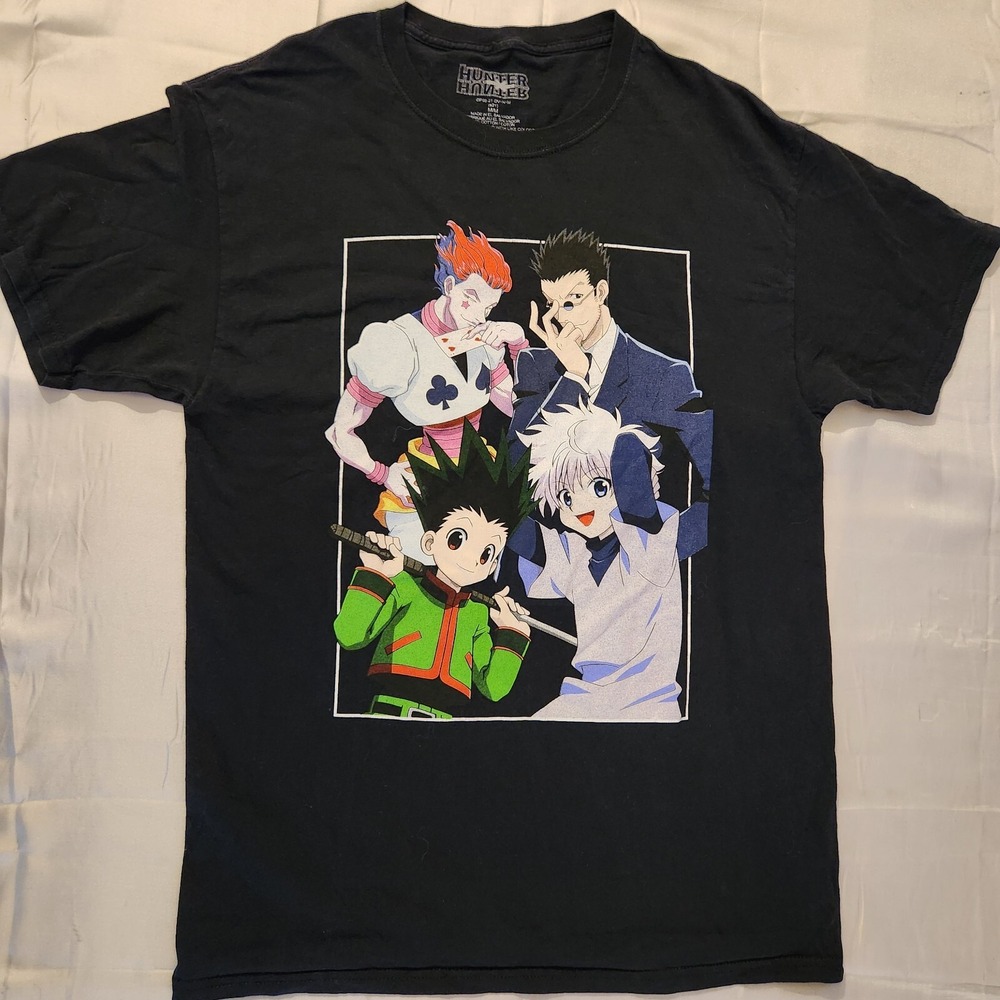 Hunter X Hunter Anime Shirt Men M HxH Graphic T‎ Shirt Skater Goth Grunge Y2K